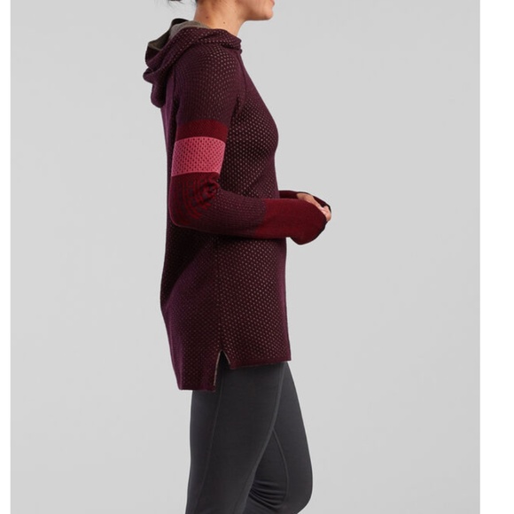 Krimson Klover Title Nine Women's Merino Wool Hoodie Sweater- Red - XL (US 16) - Picture 3 of 10